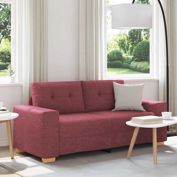 Borvörös szövet loveseat kanapé 180x77x82 cm