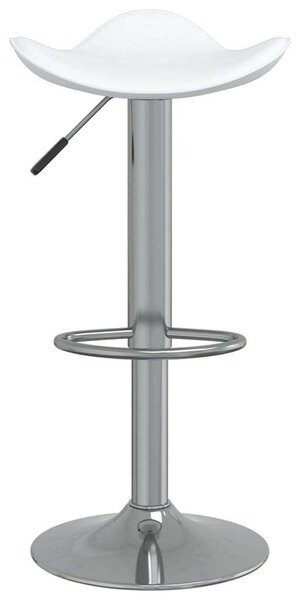 Fehér Műbőr Bárszék - 2 db - Krómozott Acél