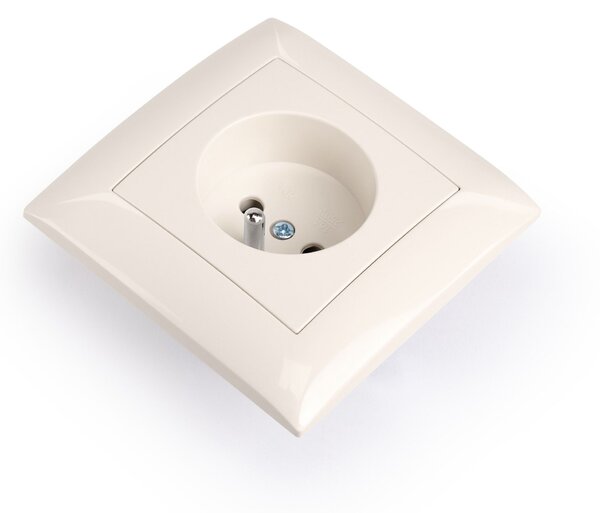 Egyszeres földelt aljzat kerettel OSTE JNH001-G Beige