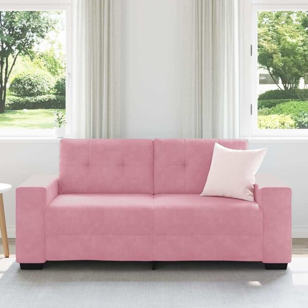 Rózsaszín bársony loveseat kanapé 180x77x82 cm