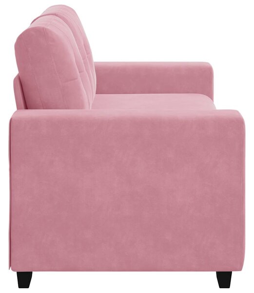 Rózsaszín bársony loveseat kanapé 180x77x82 cm