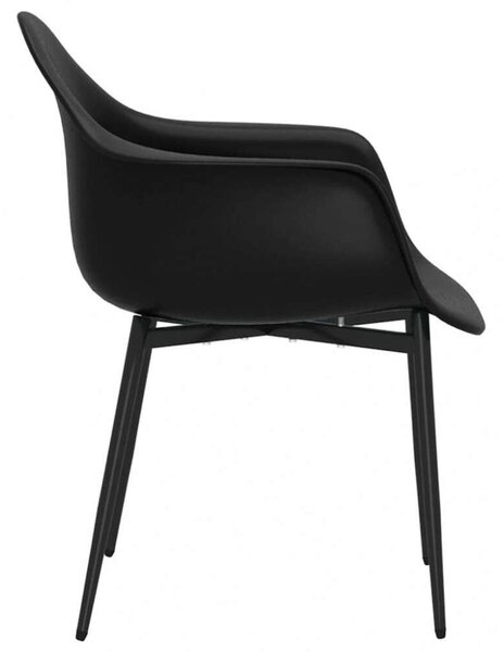Minimalista Fekete Karfás Étkezőszék - 6 db