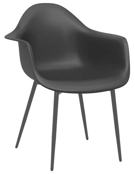 Minimalista Fekete Karfás Étkezőszék - 6 db