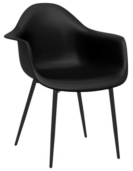 Minimalista Fekete Karfás Étkezőszék - 6 db