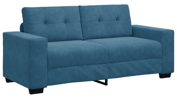 Kék bársony loveseat kanapé 180x77x82 cm