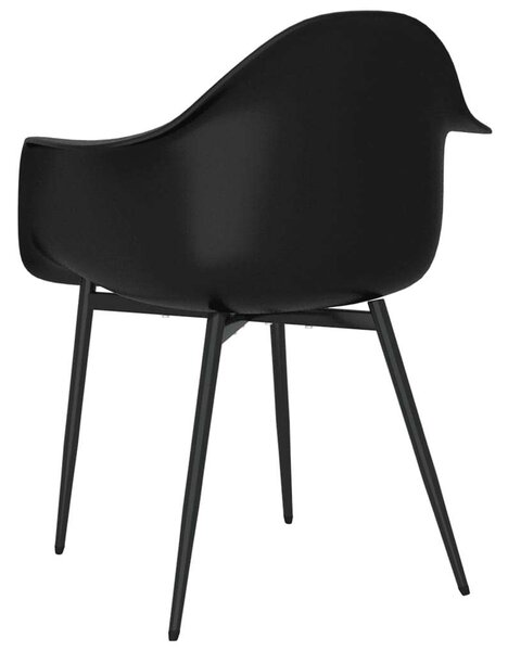 Minimalista Fekete Karfás Étkezőszék - 6 db