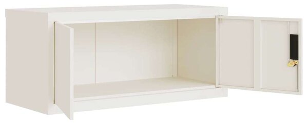 VidaXL Irattartó Szekrény - Acél - Fehér - 90x40x220 cm