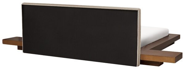 Ágy LED világítással Buklé ZEN 180 x 200 cm Barna kőris