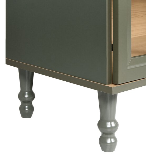 Üveges vitrin TINGLEDALE 80 cm Zöld
