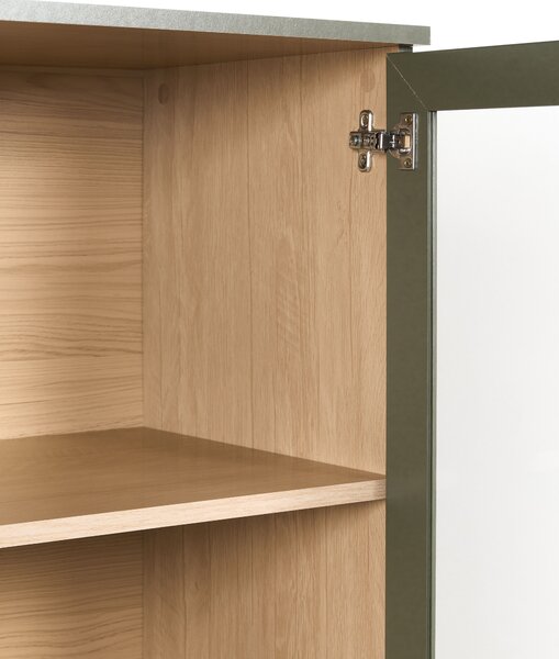 Üveges vitrin TINGLEDALE 80 cm Zöld