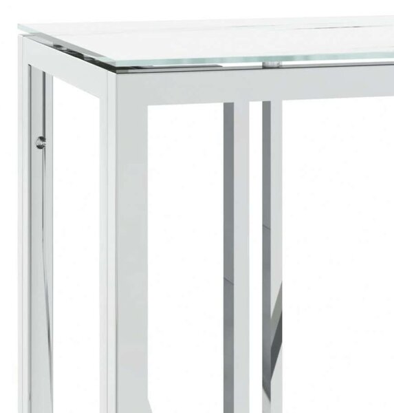 VidaXL Tálalóasztal - Üveg és Rozsdamentes Acél - 110x30x70 cm