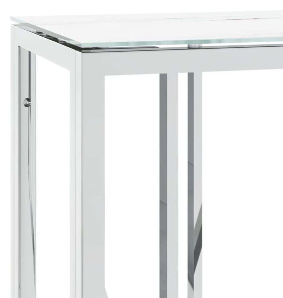 VidaXL Tálalóasztal - Üveg és Rozsdamentes Acél - 110x30x70 cm