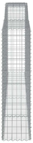VidaXL 8 db íves horganyzott vas gabion kosár 400x50x180/200 cm