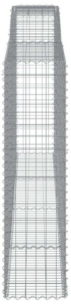 VidaXL 8 db íves horganyzott vas gabion kosár 400x50x180/200 cm