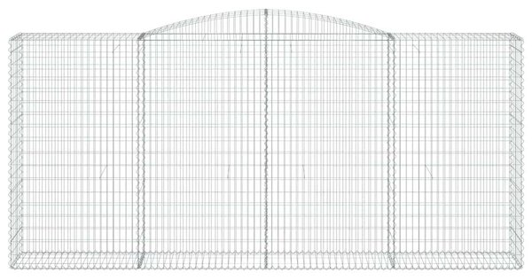VidaXL 8 db íves horganyzott vas gabion kosár 400x50x180/200 cm