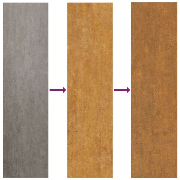 VidaXL Corten Acél Magaságyás - 386x50x36 cm