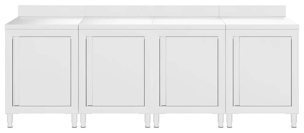VidaXL Rozsdamentes Acél Munkapultszekrény - 240cm
