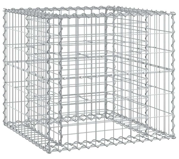 Tömör fenyőfa kerti pad gabion kosárral