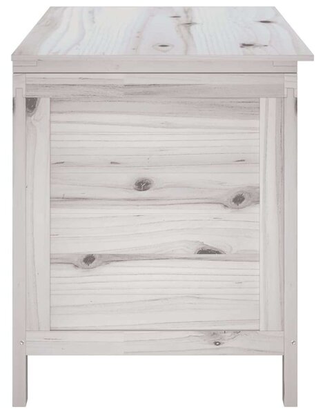 Fehér tömör fenyőfa kerti tárolóláda 99 x 49,5 x 58,5 cm