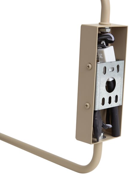 Modern fali lámpa taupe arany színű belsővel állítható 2 fényforrású - Lune
