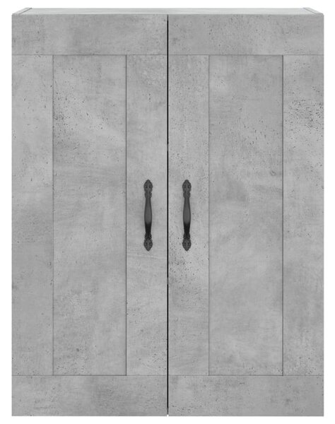 Betonszürke szerelt fa magasszekrény 69,5 x 34 x 180 cm
