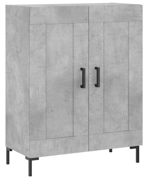 Betonszürke szerelt fa magasszekrény 69,5 x 34 x 180 cm