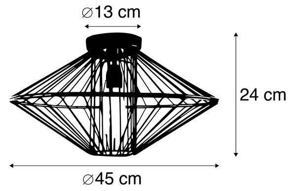 Design mennyezeti lámpa arany - Zahra
