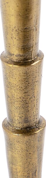 Art Deco asztali lámpa bronz bársony árnyékolóval, piros 35 cm - Pisos