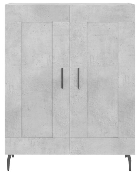 Betonszürke szerelt fa magasszekrény 69,5 x 34 x 180 cm