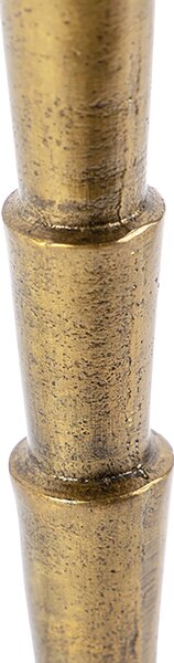 Bronz asztali lámpa taupe színű bársonyernyővel 35 cm - Pisos
