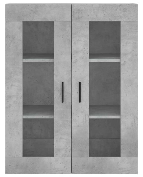 Betonszürke szerelt fa magasszekrény 69,5 x 34 x 180 cm