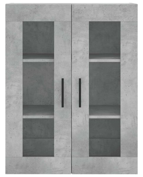 Betonszürke szerelt fa magasszekrény 69,5 x 34 x 180 cm