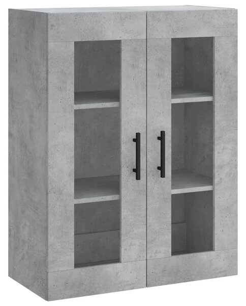 Betonszürke szerelt fa magasszekrény 69,5 x 34 x 180 cm