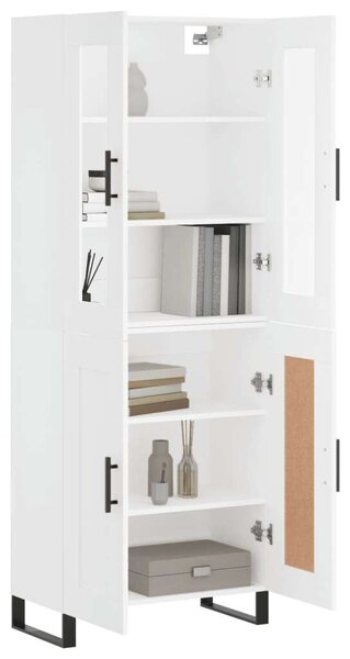 VidaXL Fehér Fa Magasszekrény - 180 cm
