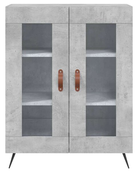 VIDAXL Beton Szürke Magasszekrény - 69,5x34x180 cm