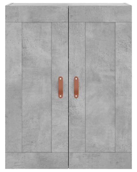 Betonszürke szerelt fa magasszekrény 69,5 x 34 x 180 cm