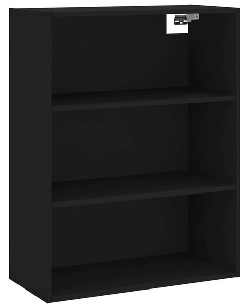 VIDAXL - Fekete Polcos Szekrény - 69,5x34x180 cm
