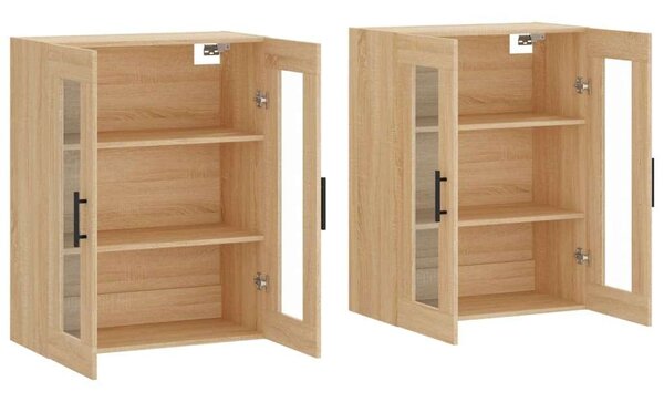 VIDAXL - Sonoma Tölgy Fali Szekrény - 2 db - 69,5x34x90 cm