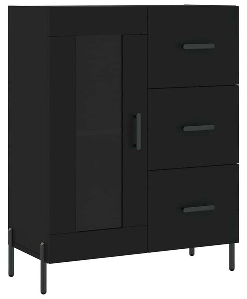 VIDAXL - Fekete Polcos Szekrény - 69,5x34x180 cm