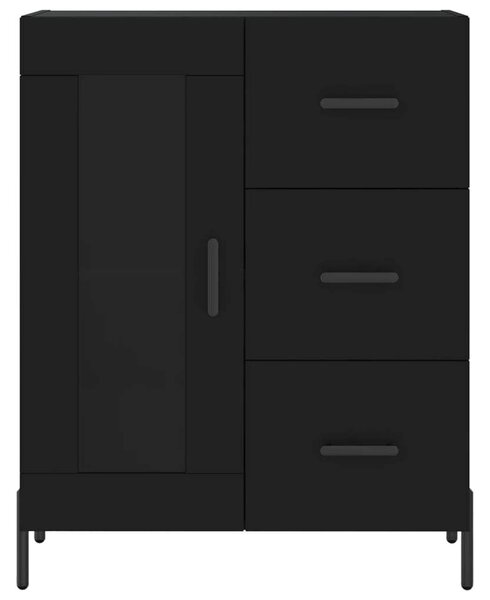 VIDAXL - Fekete Polcos Szekrény - 69,5x34x180 cm