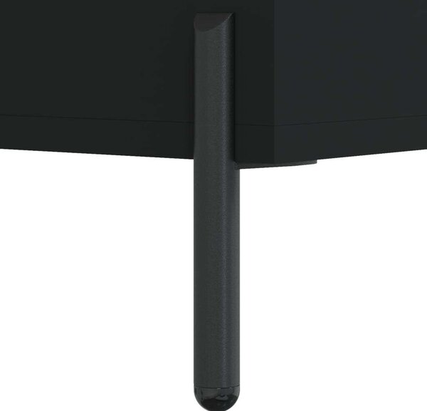 VIDAXL - Fekete Polcos Szekrény - 69,5x34x180 cm
