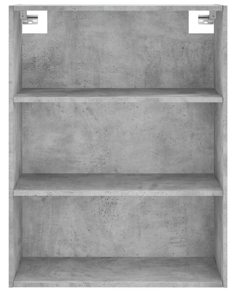 Betonszürke szerelt fa magasszekrény 69,5 x 34 x 180 cm