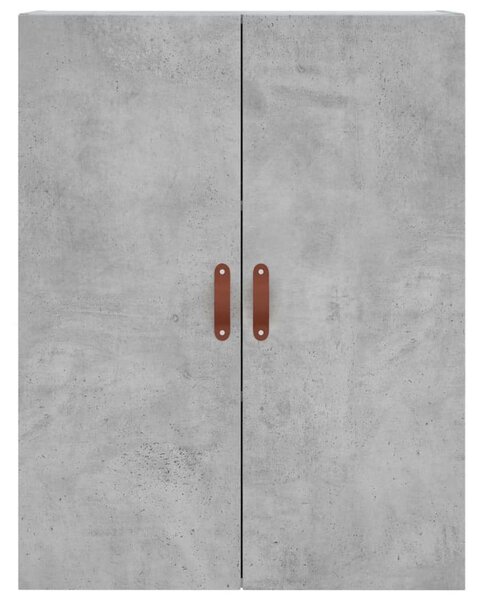 Betonszürke szerelt fa magasszekrény 69,5 x 34 x 180 cm