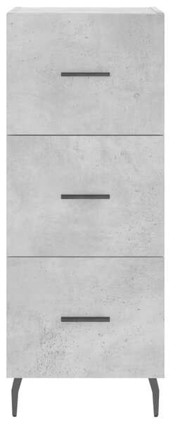 Modern Magasszekrény - Beton Szürke - 34,5x34x180 cm