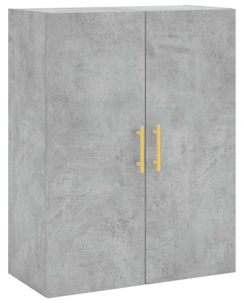 Betonszürke szerelt fa magasszekrény 69,5 x 34 x 180 cm