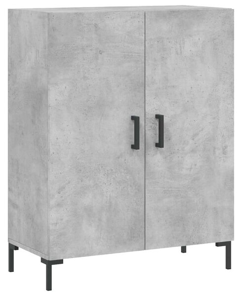 Modern Magas Szekrény - Beton Szürke - 69,5x34x180 cm