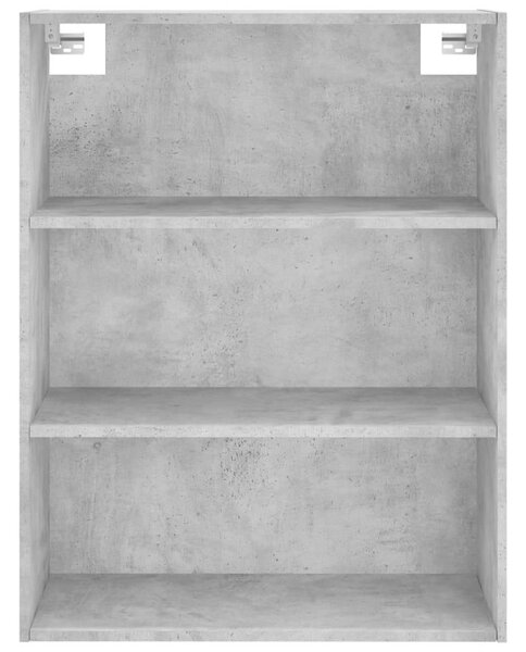 Modern Magas Szekrény - Beton Szürke - 69,5x34x180 cm