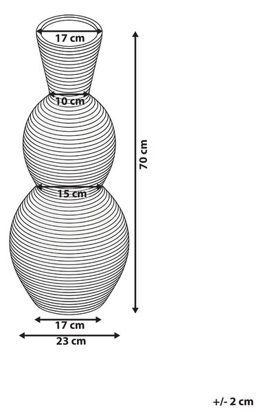 Dekor váza SYMI Rattan 70 cm Természetes