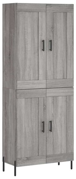 Szürke sonoma szerelt fa magasszekrény 69,5 x 34 x 180 cm