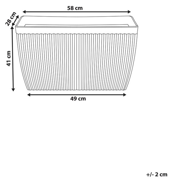 Virágcserép SISAL 58 cm Bézs